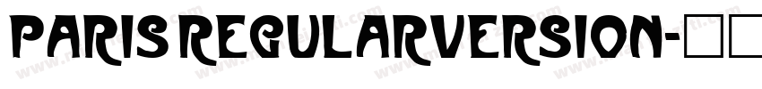 Paris RegularVersion字体转换